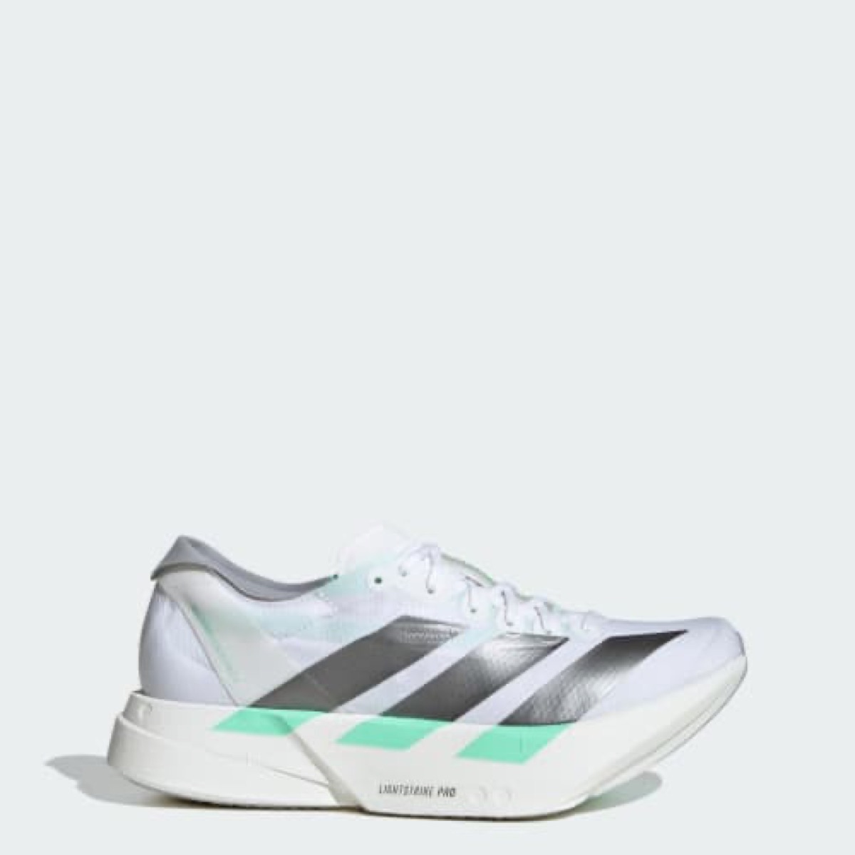 adidas Adios Pro 4 in Cloud White / Iron Metallic / Pulse Mint