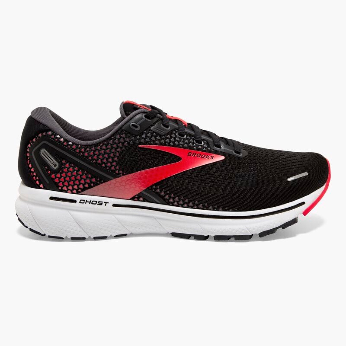 Brooks Ghost 14 in Black/Red/White