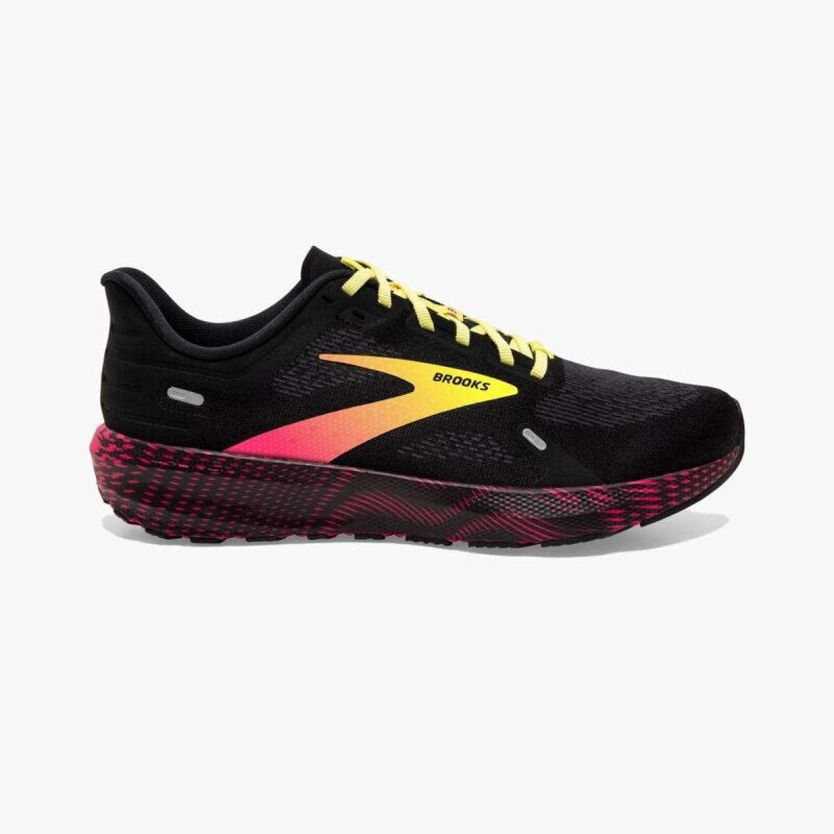 Brooks Launch 9 in Black/Pink/Yellow