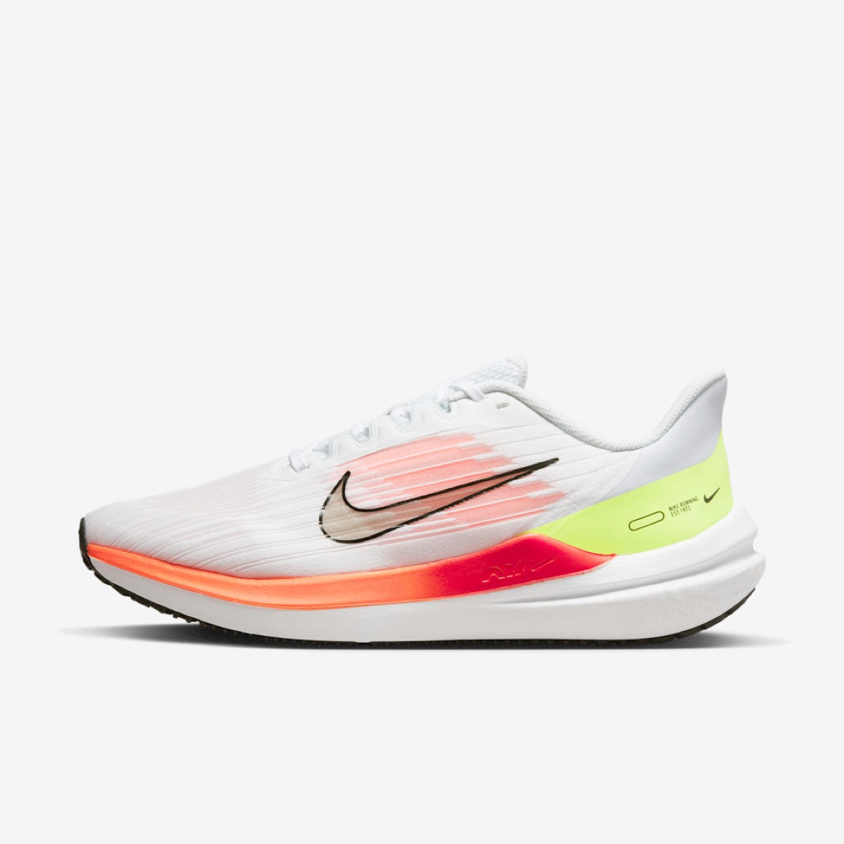 Nike Winflo 9 in White / Total Orange / Bright Crimson / Black