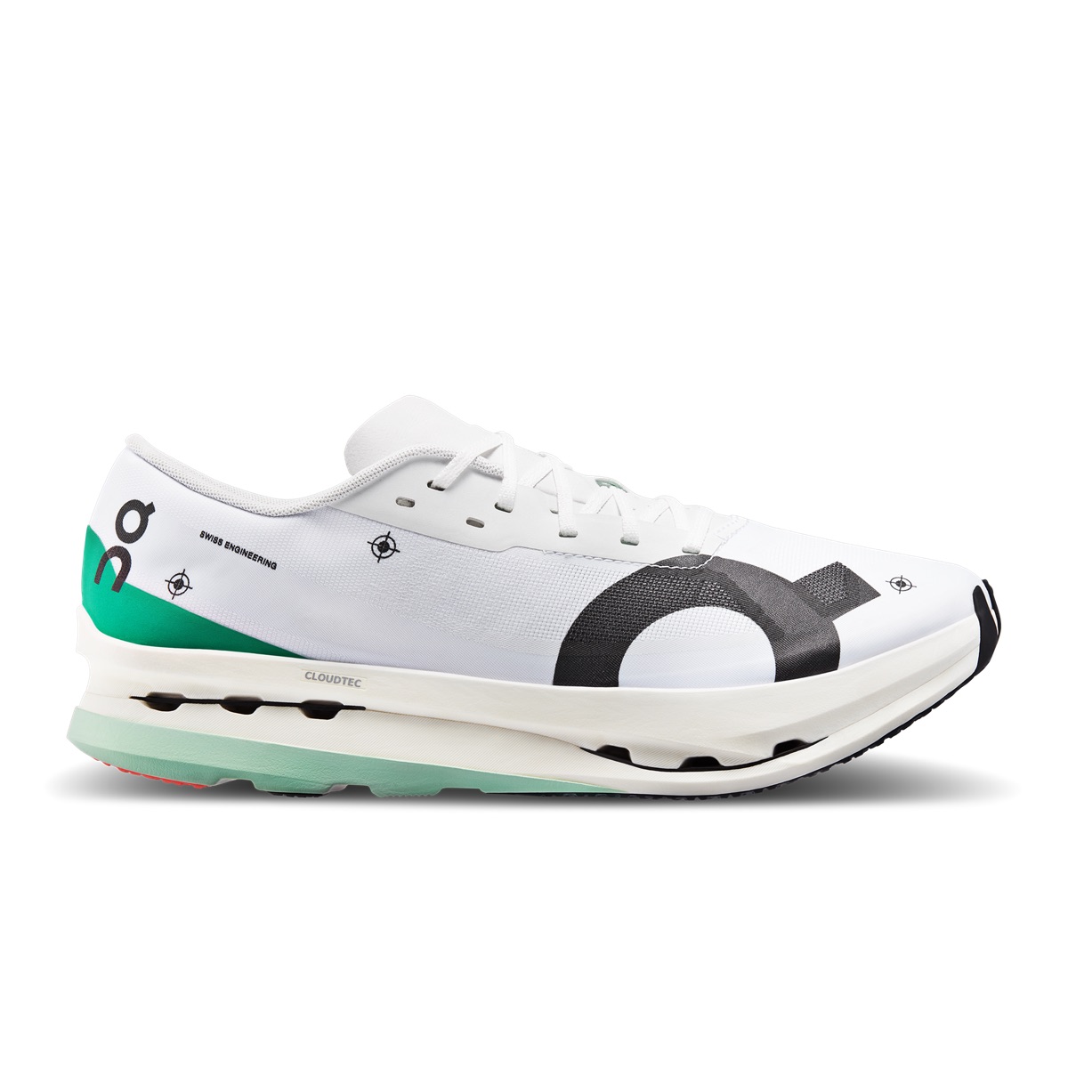 On Cloudboom Echo 3 in Undyed White / Mint